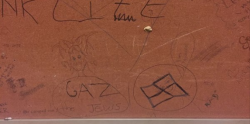 Pretoria University 2017 - https://www.timesofisrael.com/gas-all-jews-swastika-drawn-on-south-african-campus/