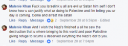Anti-Semitism on Israelink Facebook