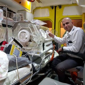 A two-day-old baby born to Syrian refugee parents in Cyprus flown to Israel for heart surgery