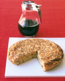 Matzah Brei with maple syrup.