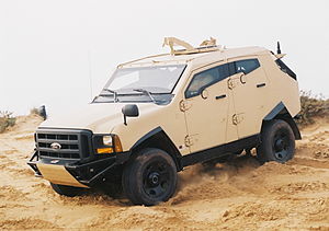 A Plasan Sand Cat vehicle