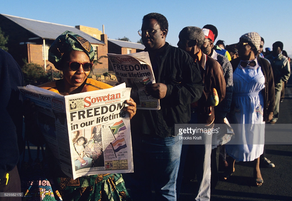 Millions of South Africans voted in the nation's first free and democratic general election. Photo: getty images