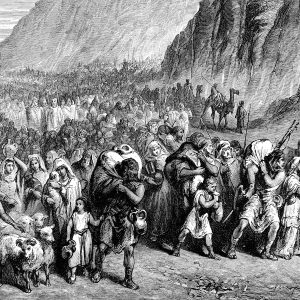 Biblical image - the Israelites on the first march of the exodus
