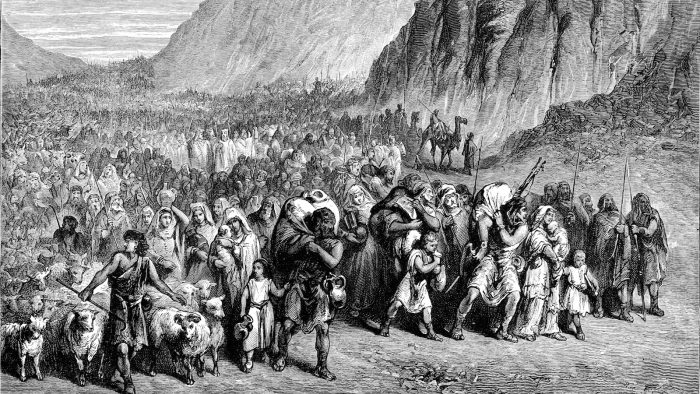 Biblical image - the Israelites on the first march of the exodus