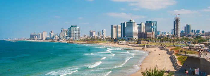 Tel Aviv beaches from the Leonardo Hotel.